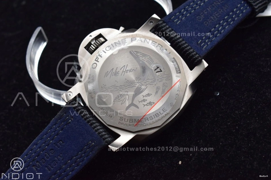 P.9010 Strap on Horn Edition Best Black Nylon Submersible Clone PAM984 VSF Dial Black Mike 1:1 1110